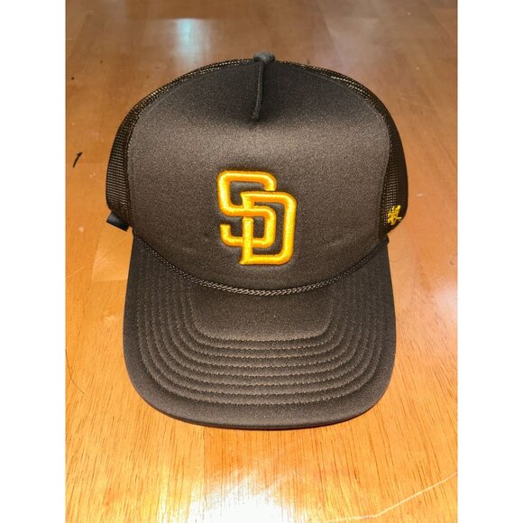 NEW San Diego Padres '47 Brand Brown Foamo Trucker Snapback Hat ($35 MSRP) - Picture 1 of 3